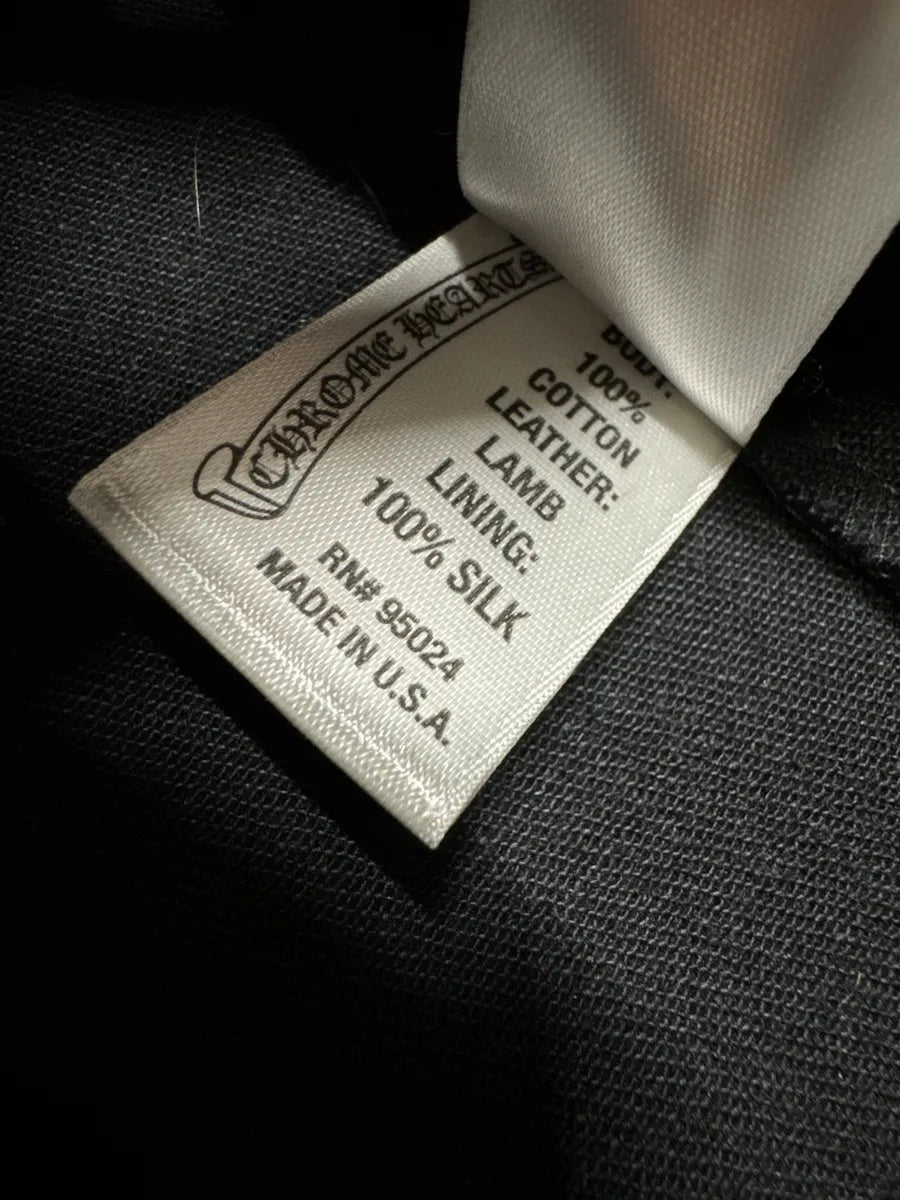 Chrome Hearts Leather Royal Cross Patch Shirt (M) 16