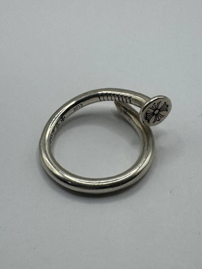 Chrome Hearts Nail Silver Ring tLKbYcD 1