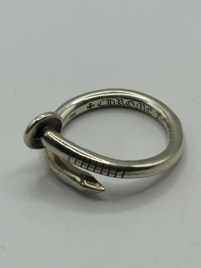 Chrome Hearts Nail Silver Ring tLKbYcD 3