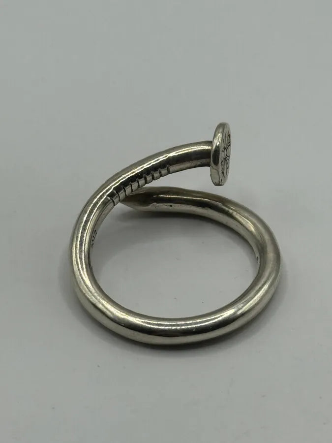 Chrome Hearts Nail Silver Ring tLKbYcD 4