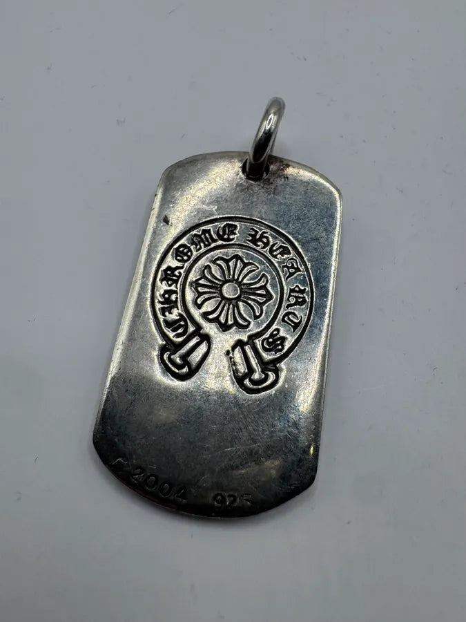 Chrome Hearts NYC Floral Dog Tag 925 Silver WRHKHFC 1