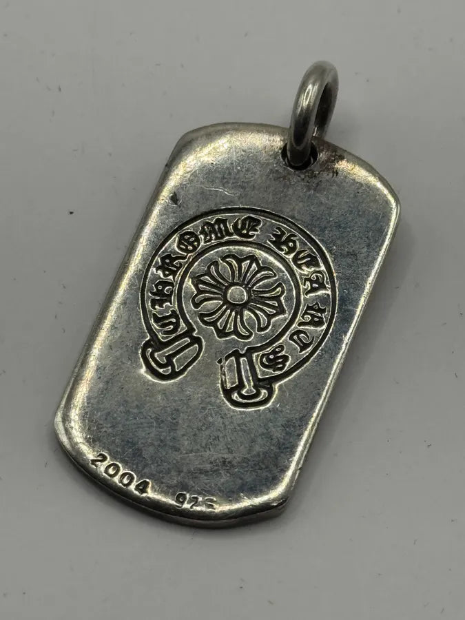Chrome Hearts NYC Floral Dog Tag 925 Silver WRHKHFC 4