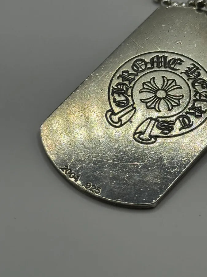 Chrome Hearts NYC Fuck You Cross Logo Silver 925 Dog Tag Pendant (OS) iCUzcFe 4