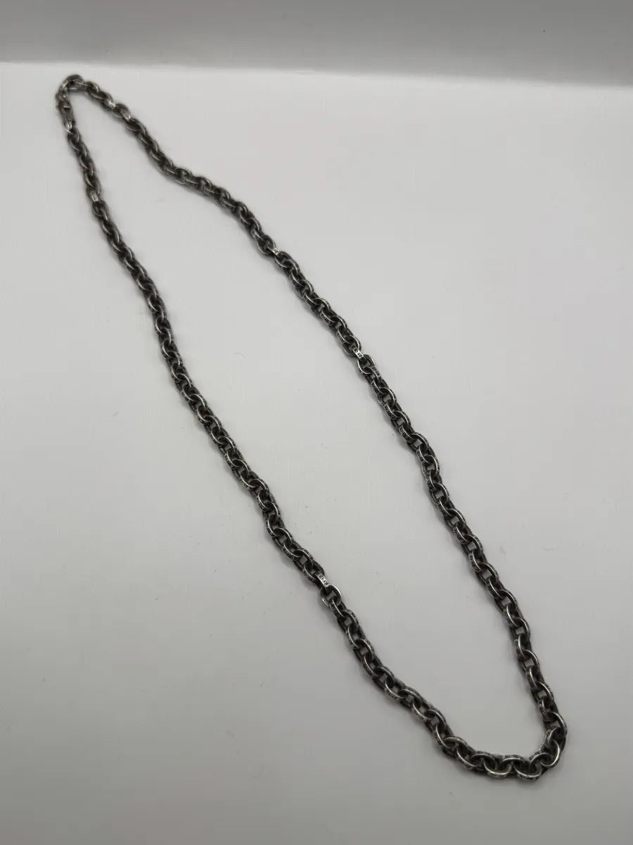 Chrome Hearts Paper Chain Silver Necklace lgmHoWC 11