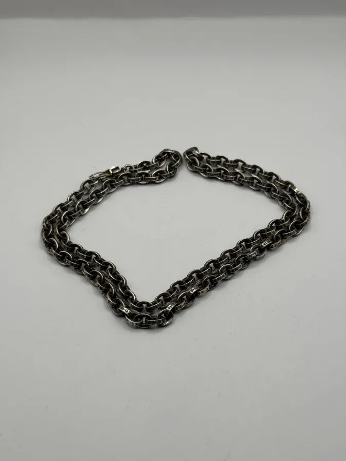 Chrome Hearts Paper Chain Silver Necklace lgmHoWC 2