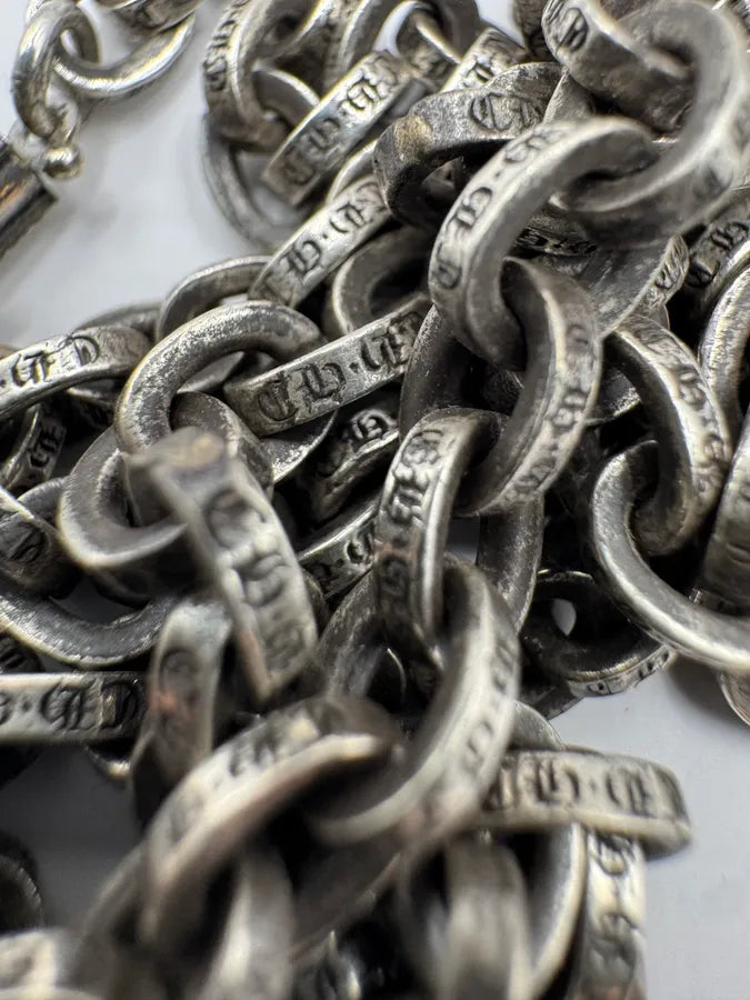 Chrome Hearts Paper Chain Silver Necklace lgmHoWC 4