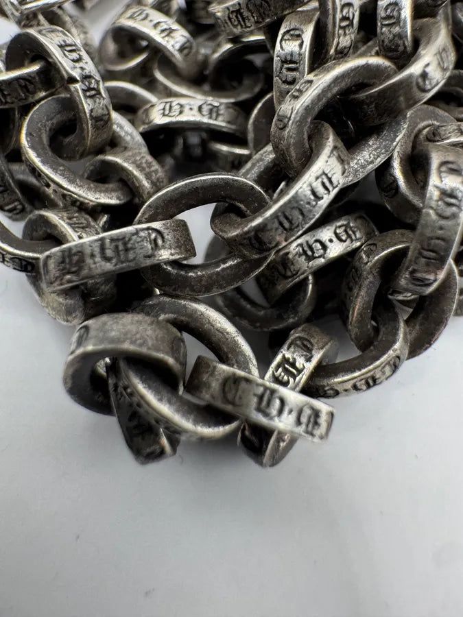 Chrome Hearts Paper Chain Silver Necklace lgmHoWC 5