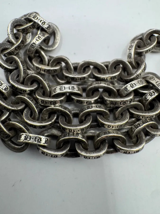 Chrome Hearts Paper Chain Silver Necklace lgmHoWC 6