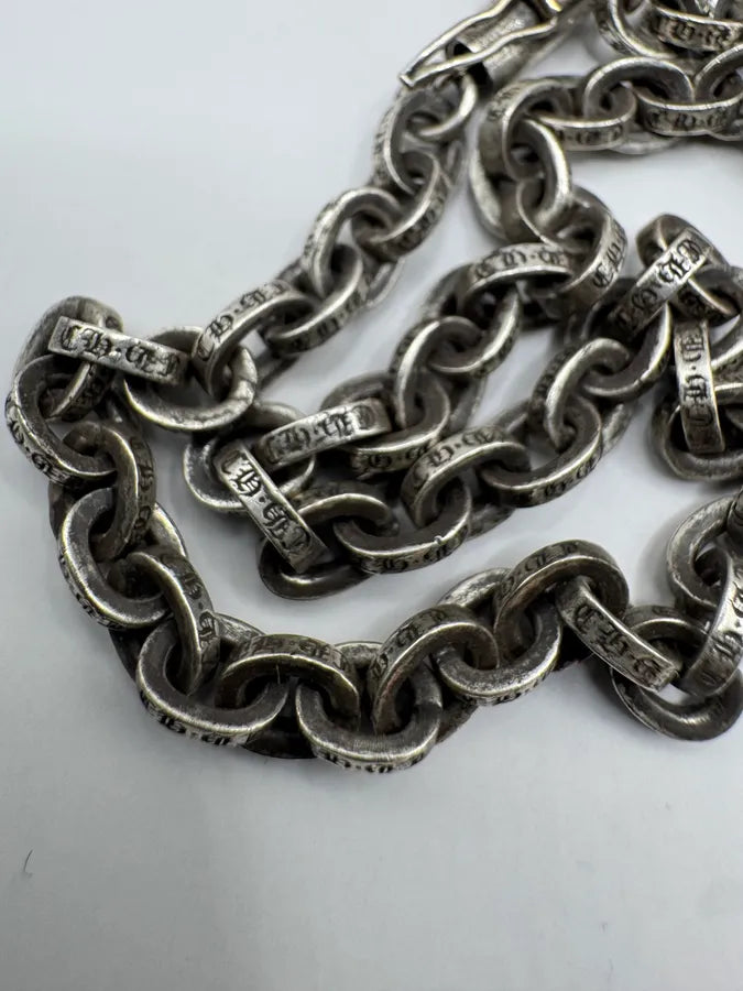 Chrome Hearts Paper Chain Silver Necklace lgmHoWC 7