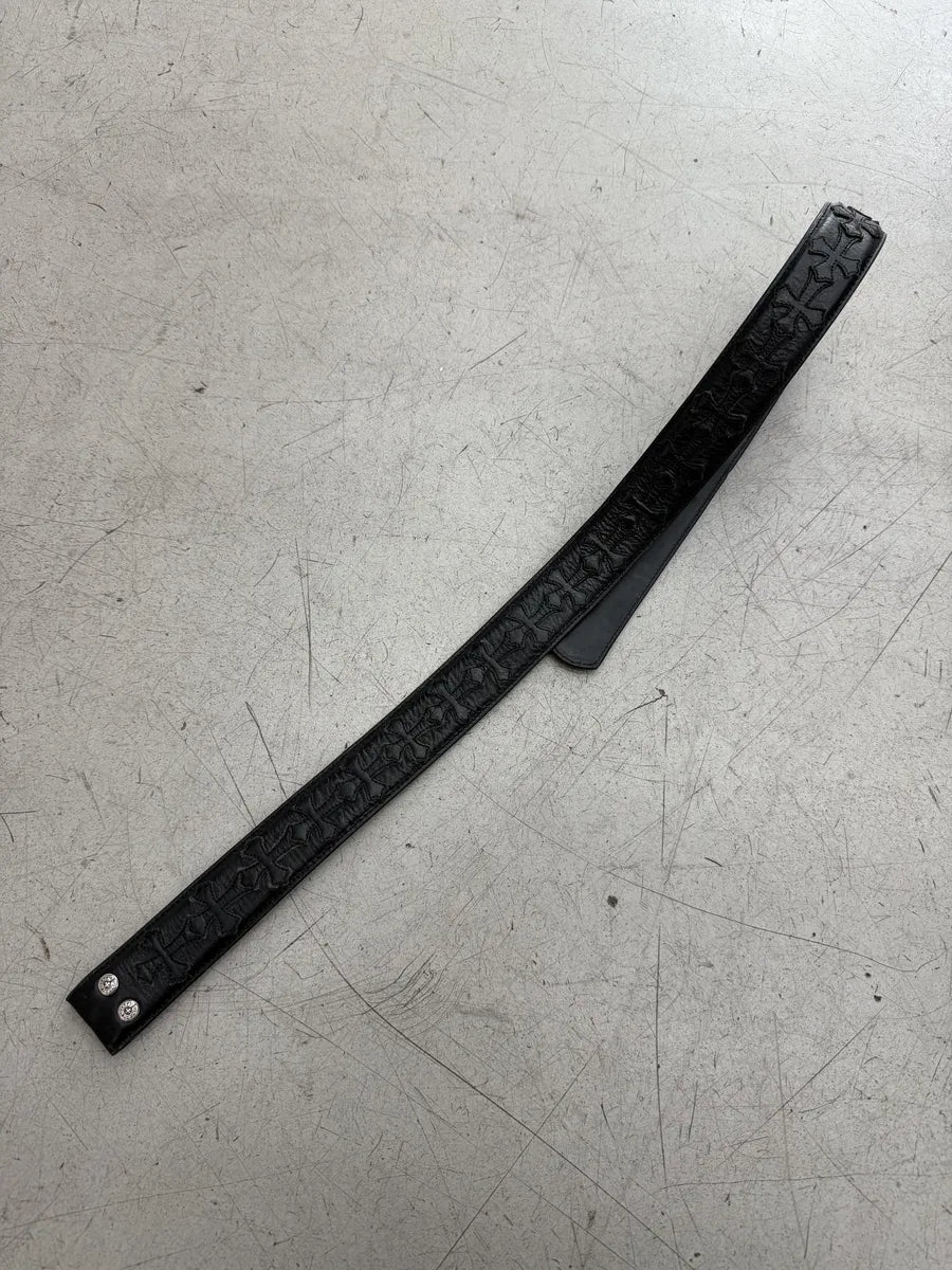 Chrome Hearts Patch Cross Leather Strap Belt CHAjTvX 11