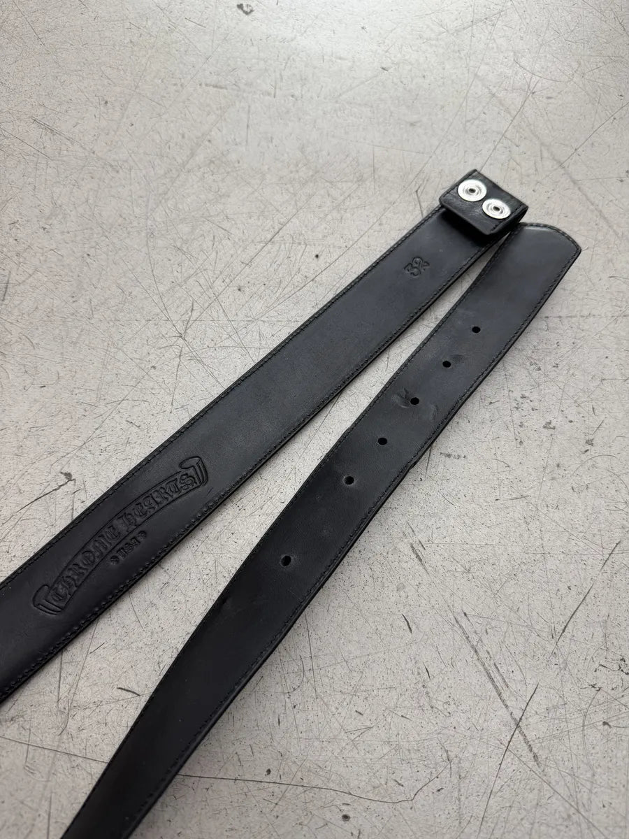 Chrome Hearts Patch Cross Leather Strap Belt CHAjTvX 13