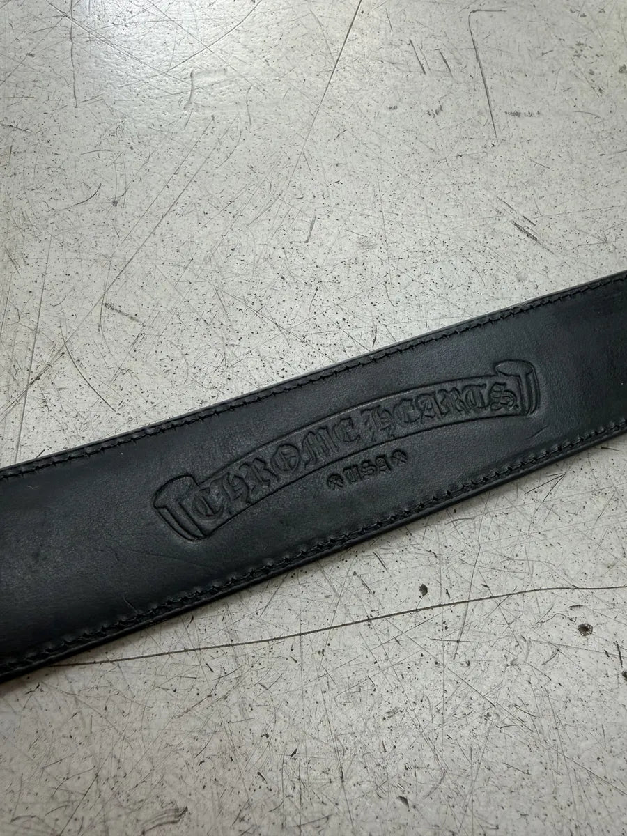 Chrome Hearts Patch Cross Leather Strap Belt CHAjTvX 15