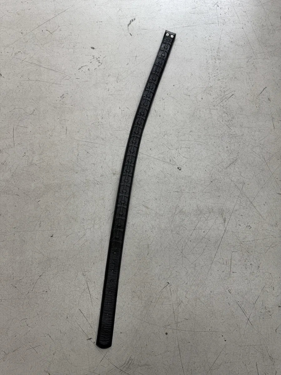 Chrome Hearts Patch Cross Leather Strap Belt CHAjTvX 16