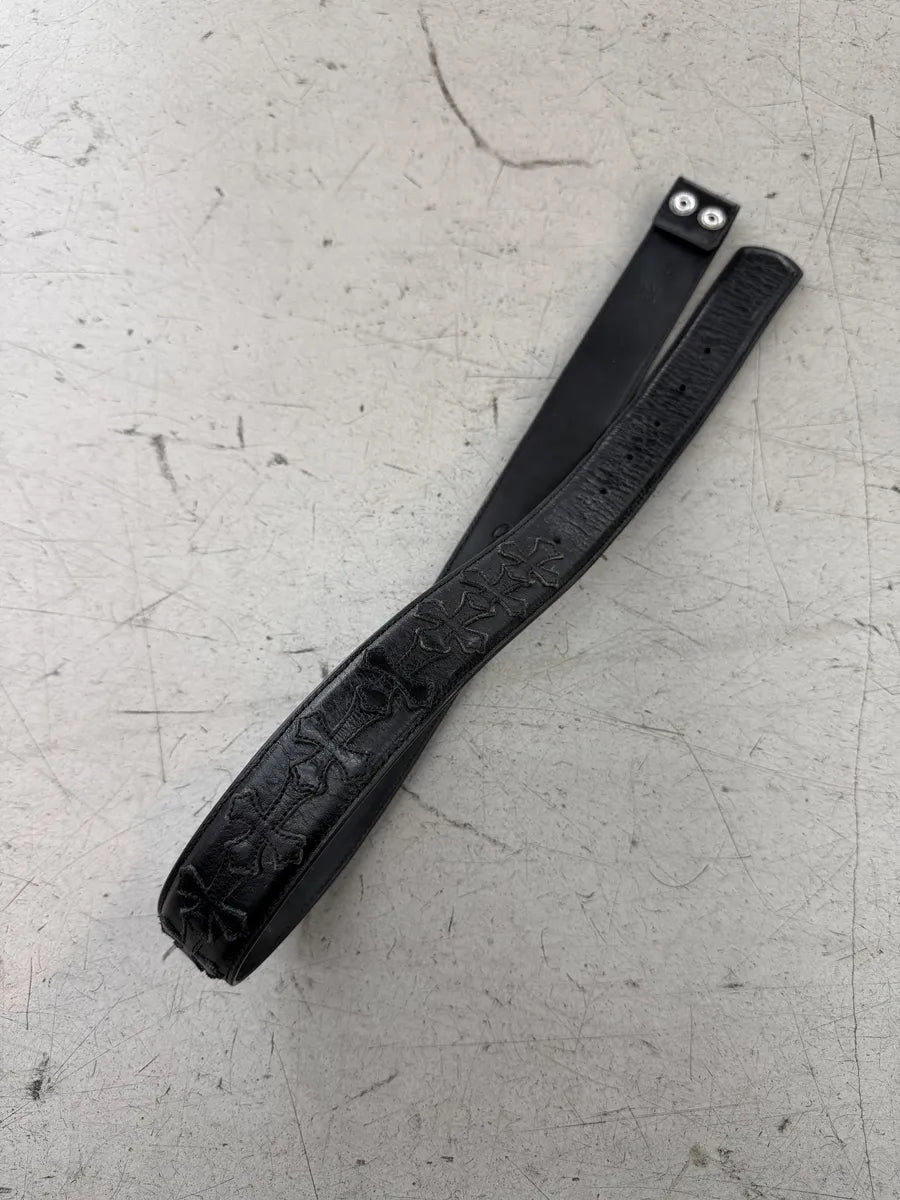 Chrome Hearts Patch Cross Leather Strap Belt CHAjTvX 5