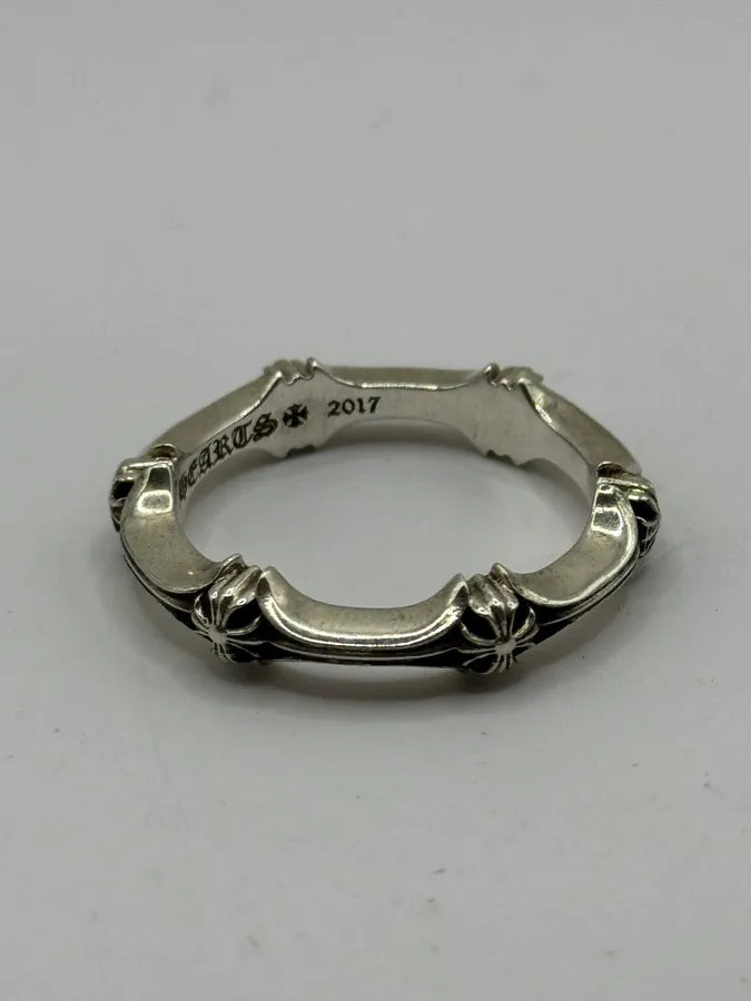 Chrome Hearts Plus And Bone Silver Ring  SXOhVMc 1