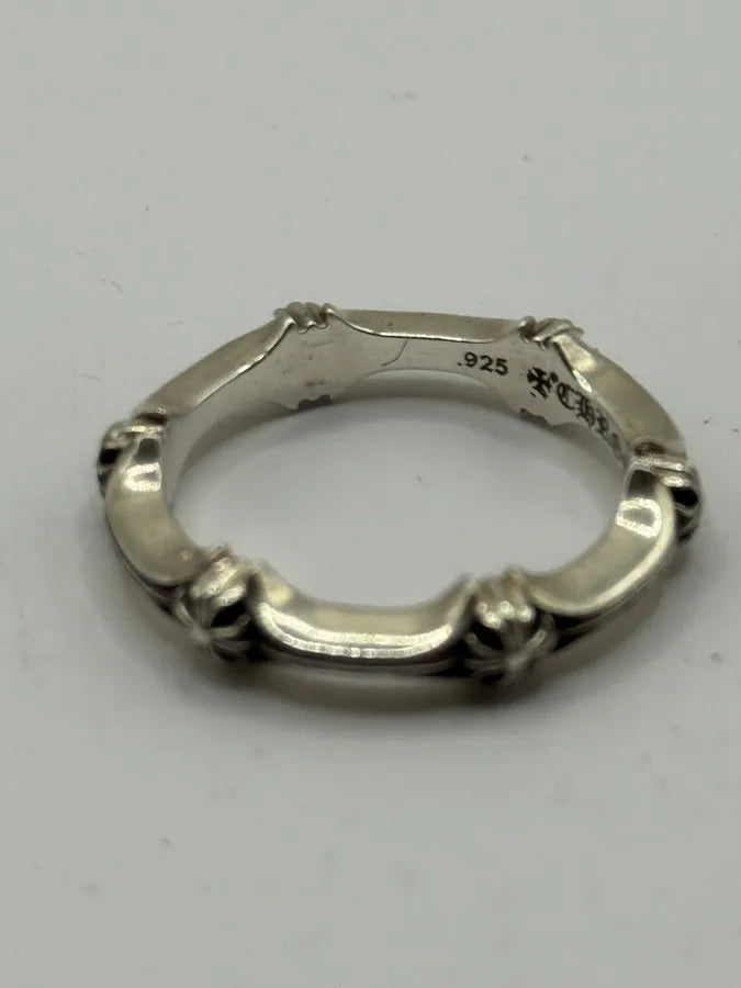 Chrome Hearts Plus And Bone Silver Ring  SXOhVMc 3