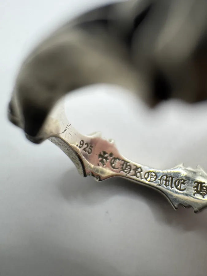 Chrome Hearts Plus And Bone Silver Ring  SXOhVMc 4