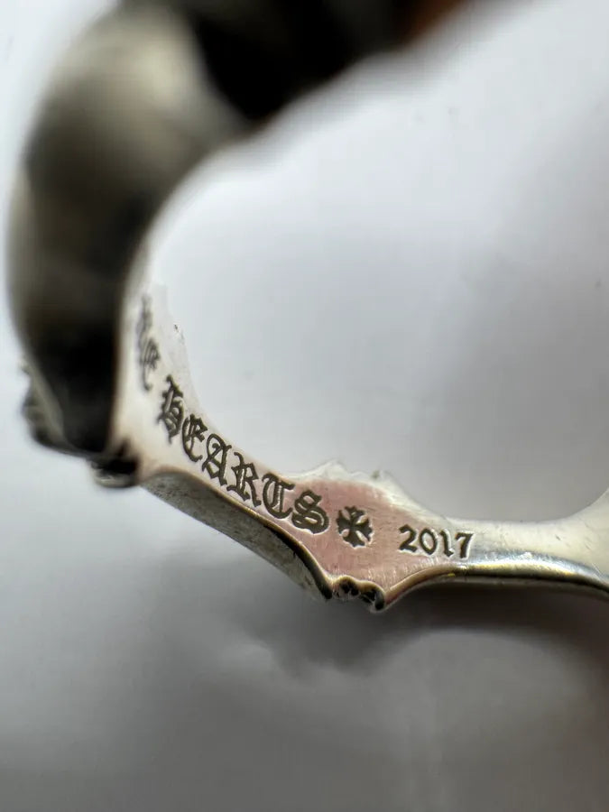 Chrome Hearts Plus And Bone Silver Ring  SXOhVMc 9