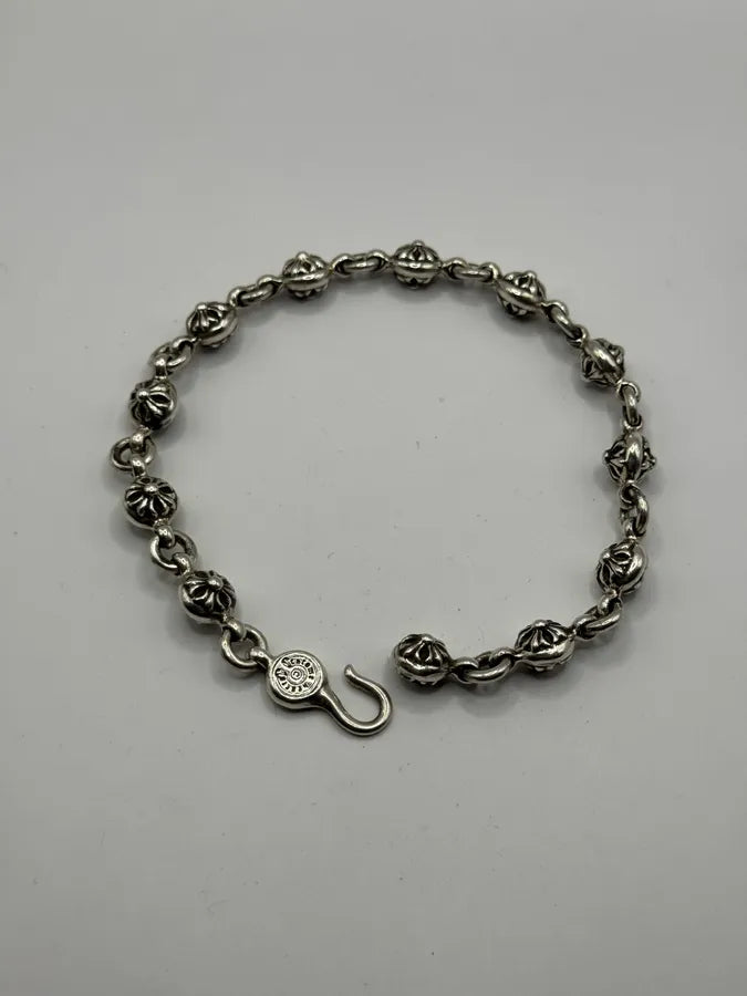 Chrome Hearts Plus Cross Ball 925 Silver Hook Bracelet PaDgdLD 0