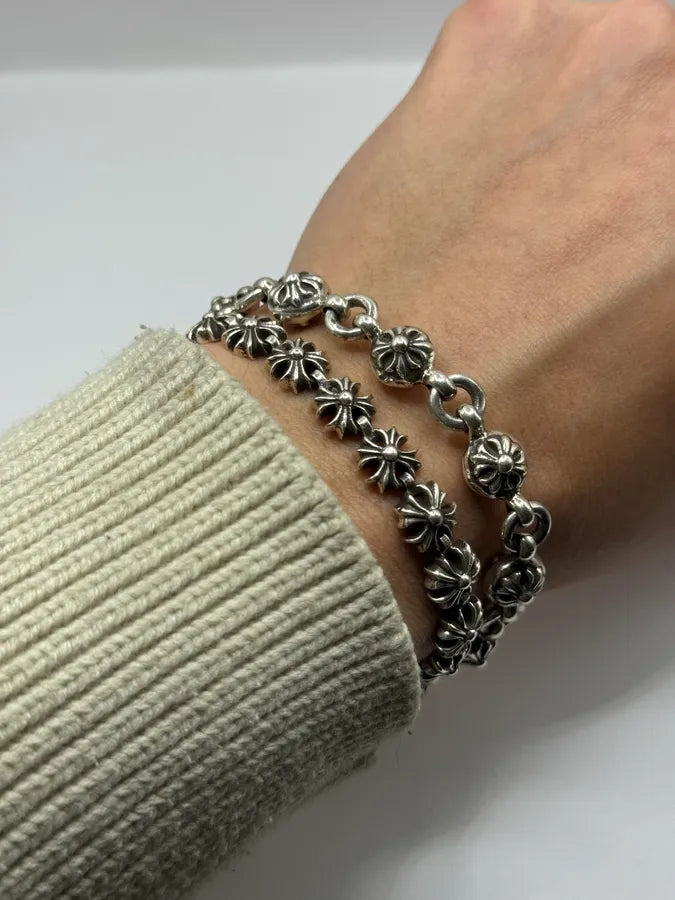 Chrome Hearts Plus Cross Ball 925 Silver Hook Bracelet PaDgdLD 1