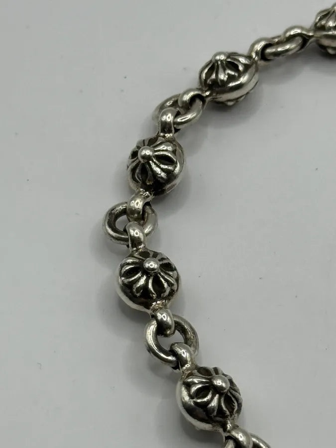 Chrome Hearts Plus Cross Ball 925 Silver Hook Bracelet PaDgdLD 3