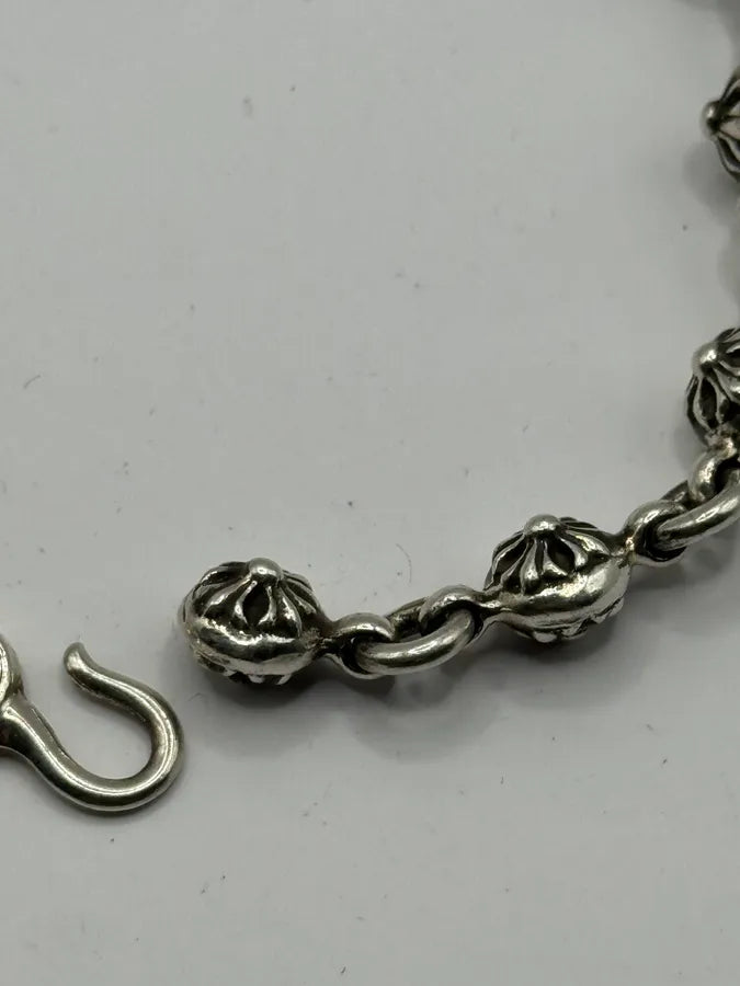 Chrome Hearts Plus Cross Ball 925 Silver Hook Bracelet PaDgdLD 4