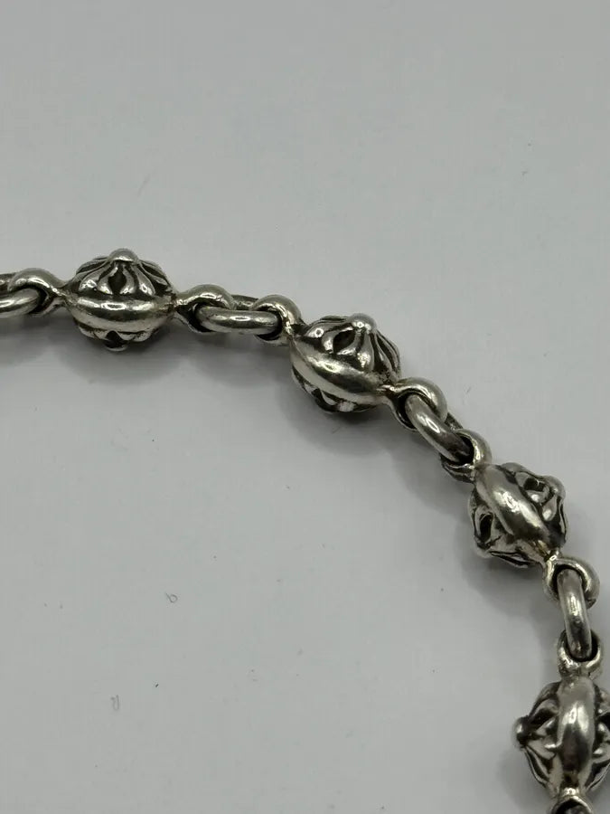 Chrome Hearts Plus Cross Ball 925 Silver Hook Bracelet PaDgdLD 5