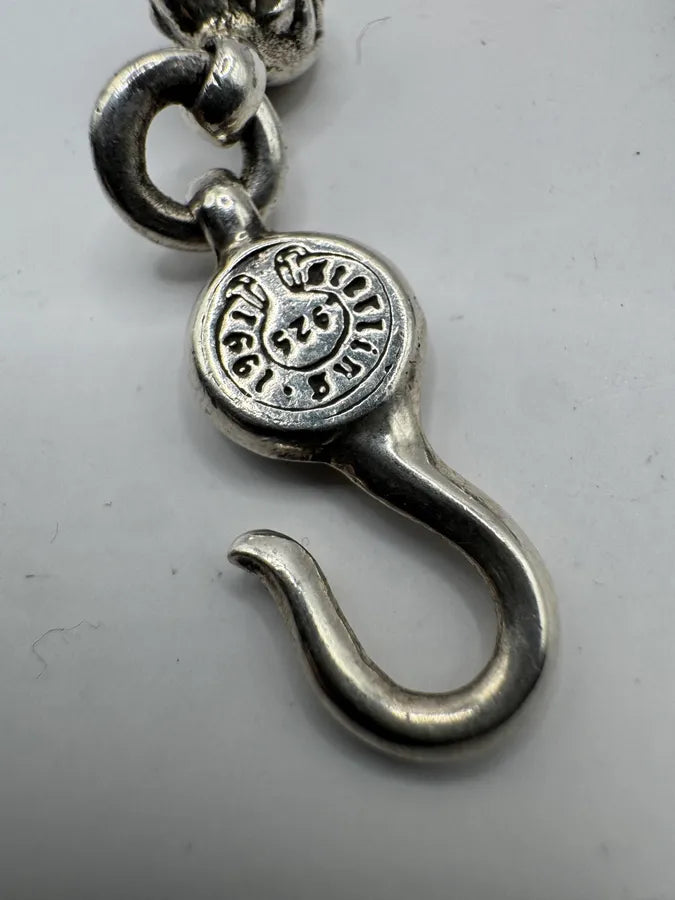 Chrome Hearts Plus Cross Ball 925 Silver Hook Bracelet PaDgdLD 7