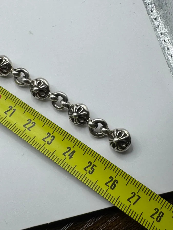 Chrome Hearts Plus Cross Ball 925 Silver Hook Bracelet PaDgdLD 9