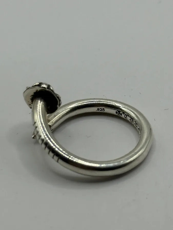 Chrome Hearts Plus Nail Silver Ring uBcdLHN 5