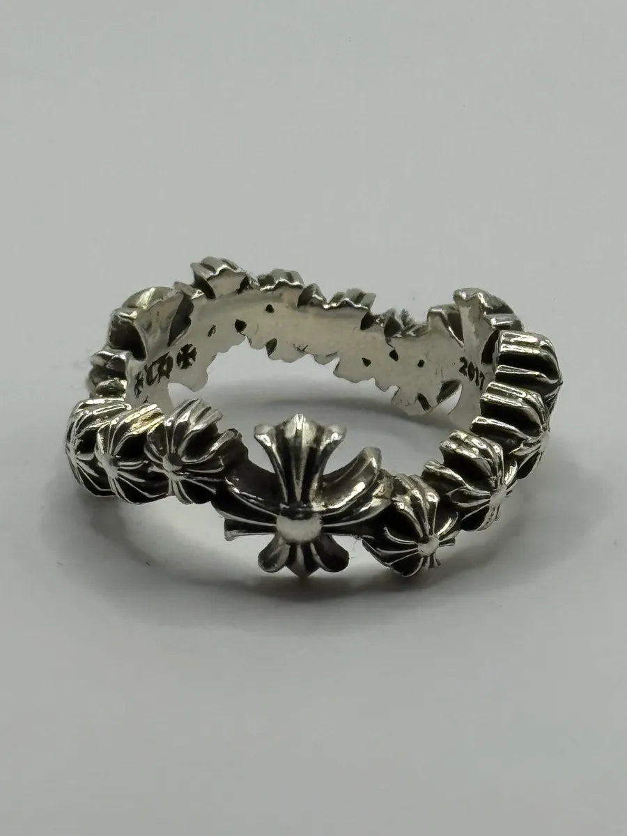Chrome Hearts Plus Wave Silver Ring xroRZgo 0