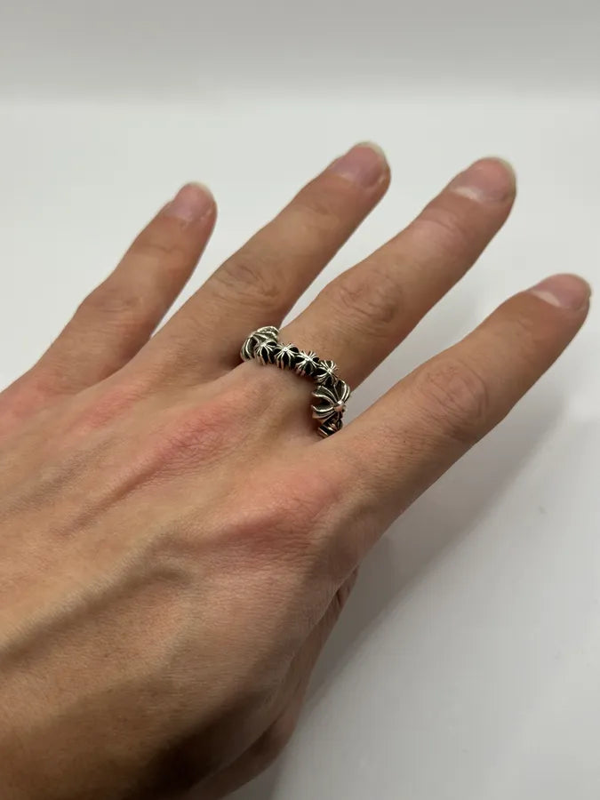 Chrome Hearts Plus Wave Silver Ring xroRZgo 7