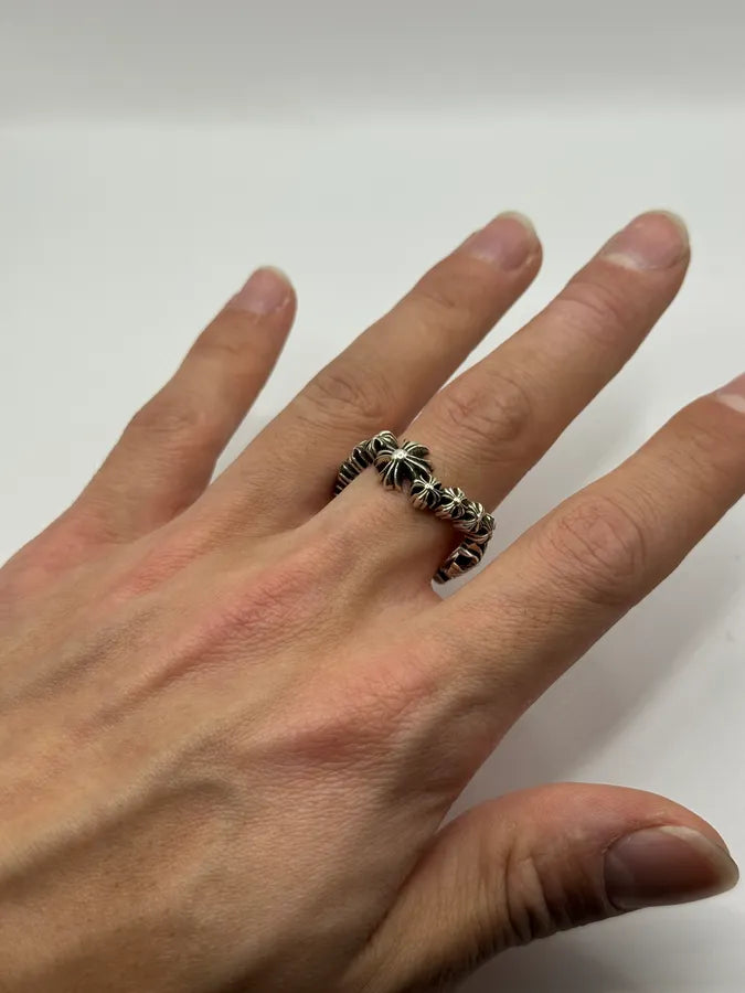 Chrome Hearts Plus Wave Silver Ring xroRZgo 9