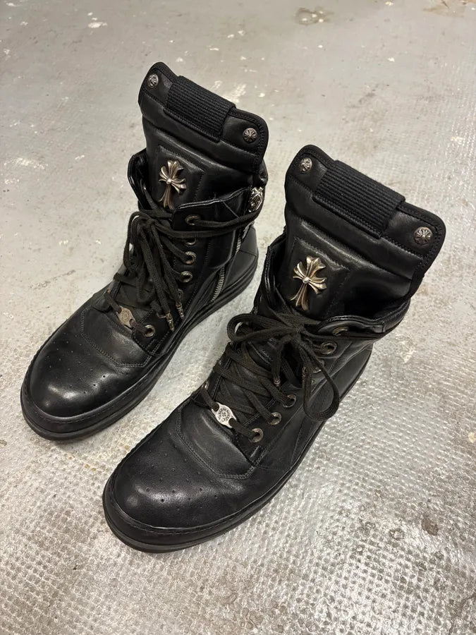 Chrome Hearts Rick Owens Black Leather Geobasket  VwTXNPb 2