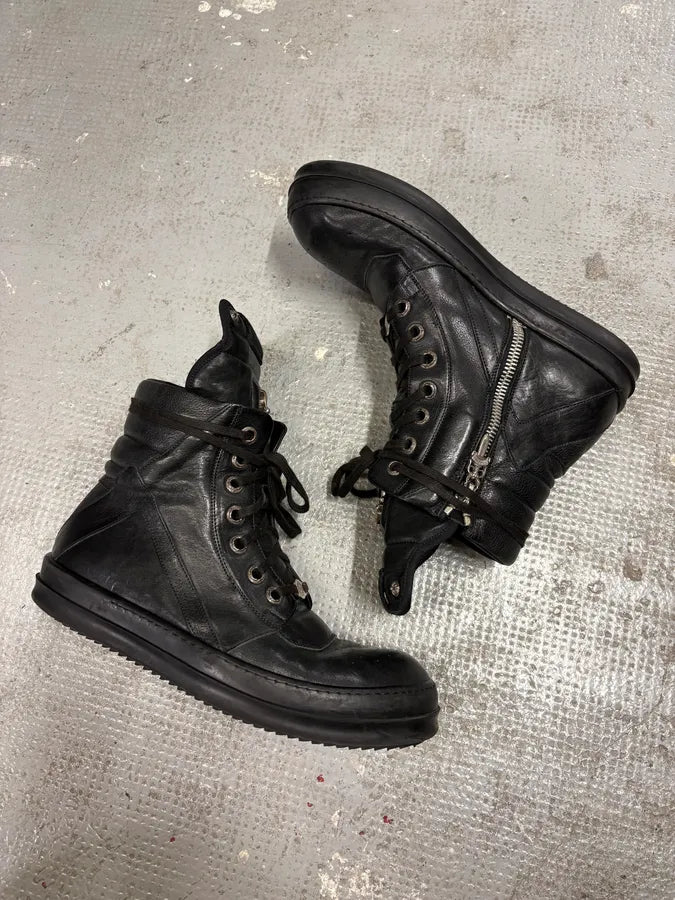 Chrome Hearts Rick Owens Black Leather Geobasket  VwTXNPb 4