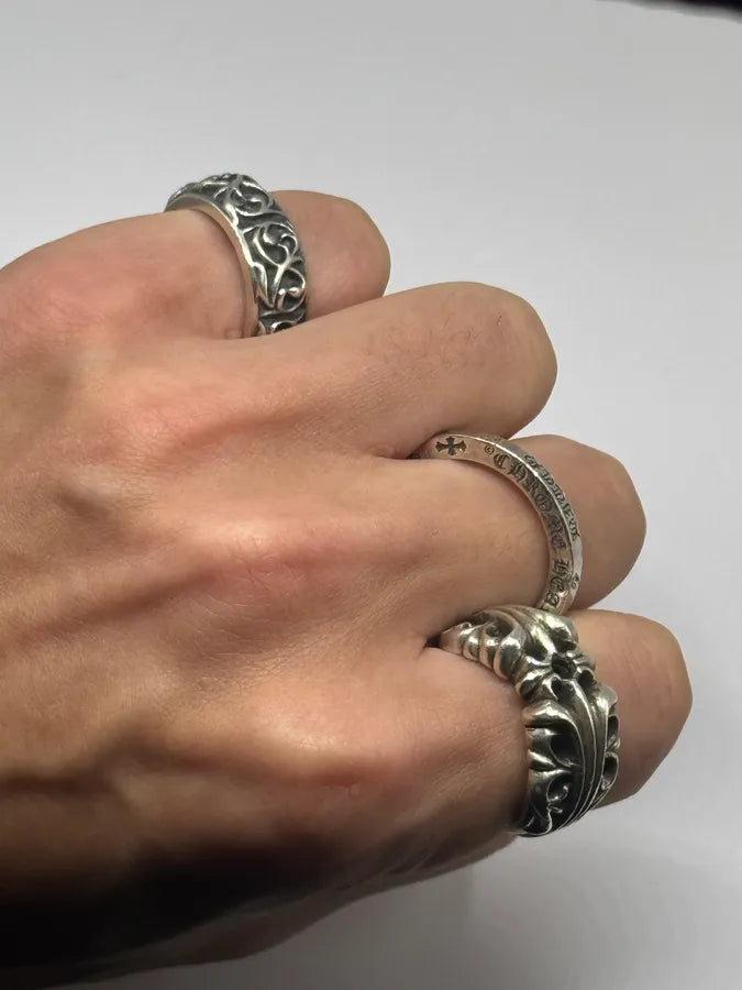Chrome Hearts Rolling Stones Signature Silver Ring mQvXcFk 1