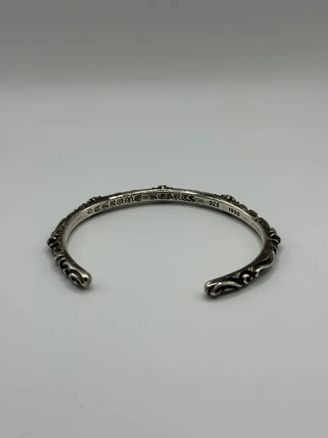 Chrome Hearts SBT Band Silver 925 Bangle Bracelet (OS) IMRdMsK 5