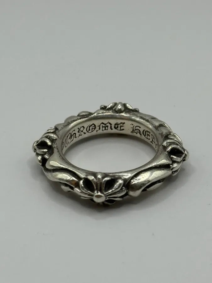 Chrome Hearts SBT Band Silver 925 Ring ErxzXqX 0