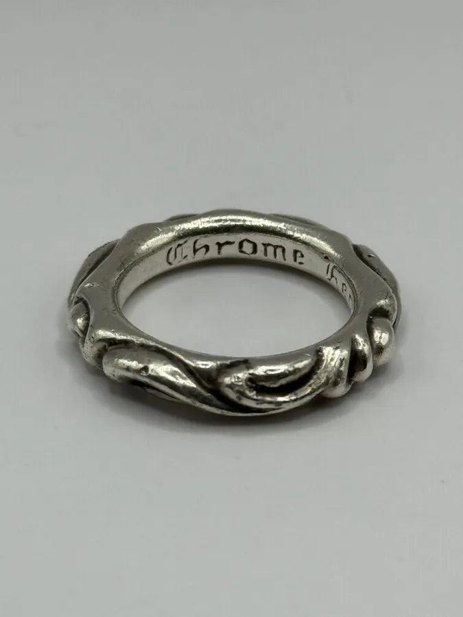 Chrome Hearts Scroll Band Silver 925 Ring CUzugkO 0
