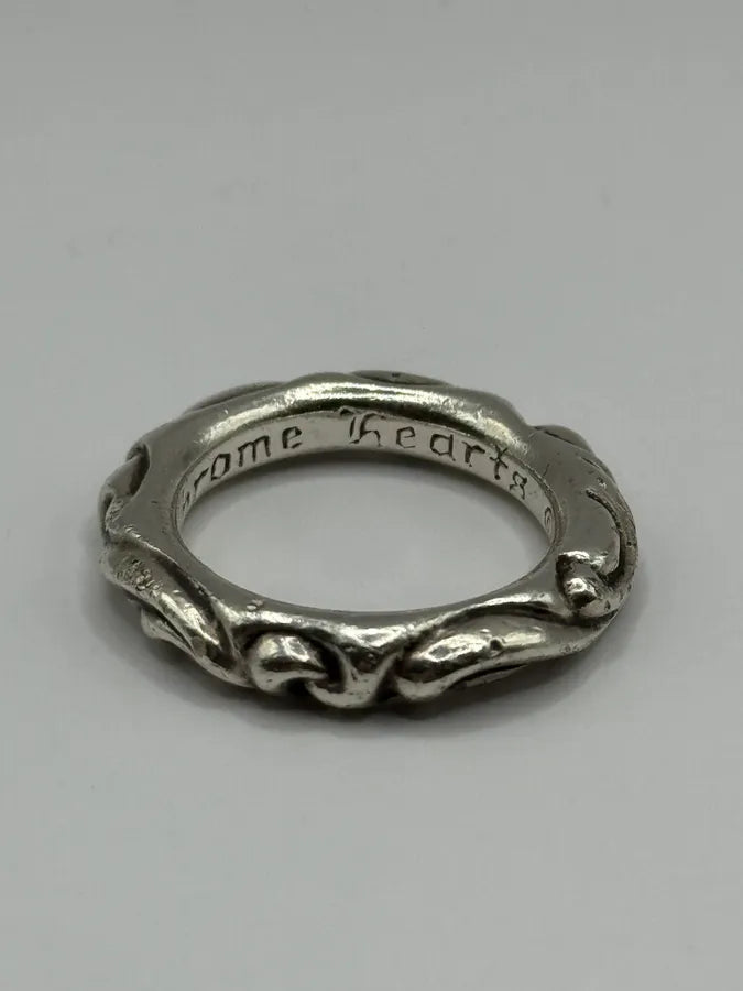 Chrome Hearts Scroll Band Silver 925 Ring CUzugkO 2