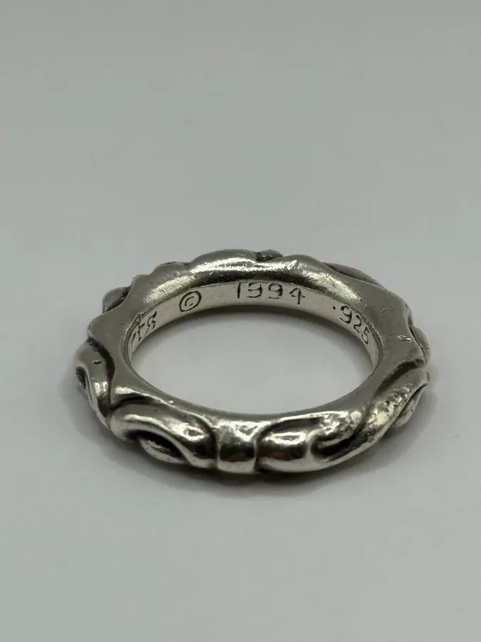 Chrome Hearts Scroll Band Silver 925 Ring CUzugkO 3
