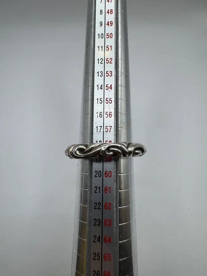 Chrome Hearts Scroll Band Silver 925 Ring CUzugkO 6