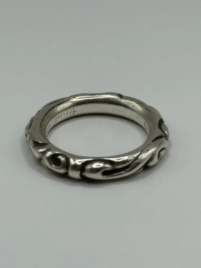 Chrome Hearts Scroll Band Silver 925 Ring (OS) tJkquZt 4