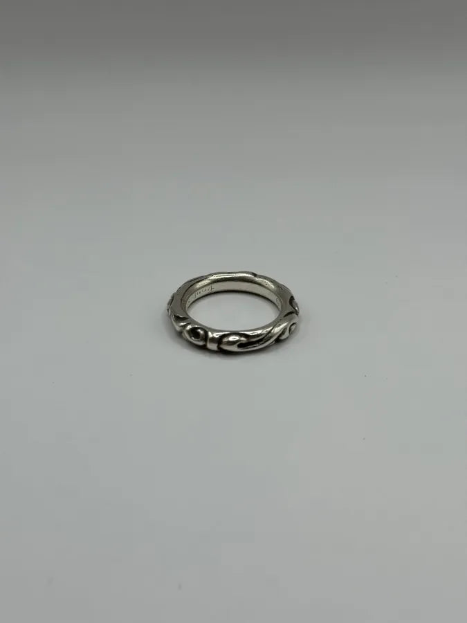 Chrome Hearts Scroll Band Silver 925 Ring (OS) tJkquZt 5