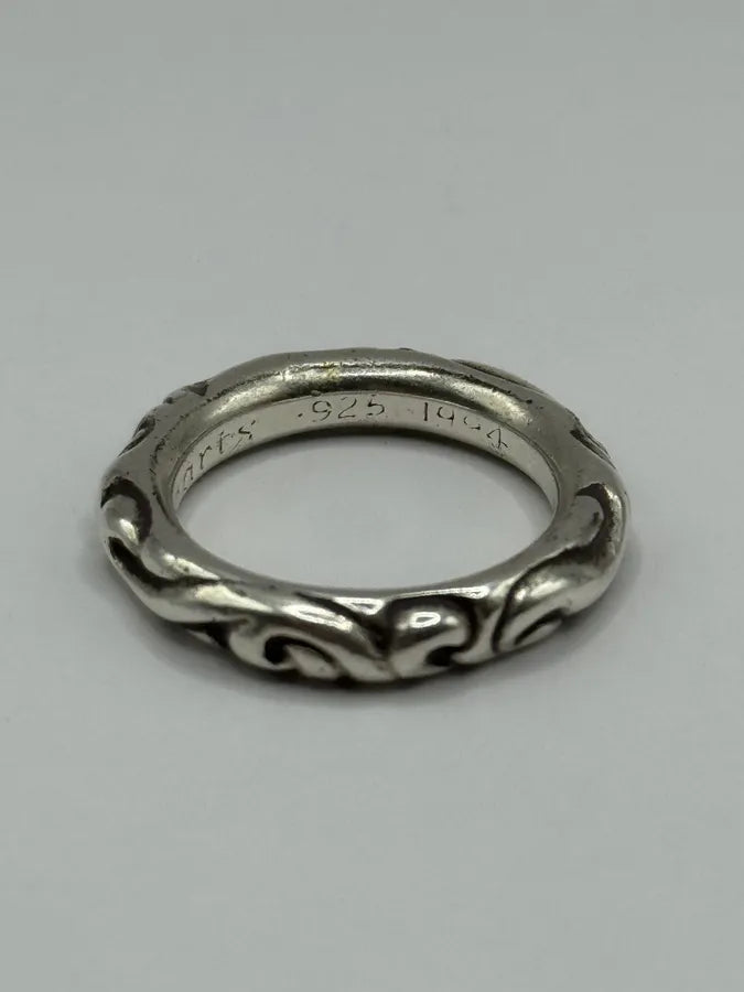 Chrome Hearts Scroll Band Silver 925 Ring – Dolce Vita Hub Chrome Hearts Scroll Band Silver 925 Ring – Dolce Vita Hub