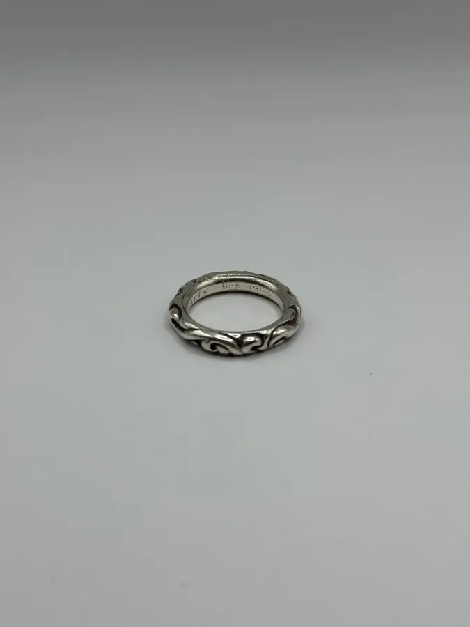 Chrome Hearts Scroll Band Silver 925 Ring (OS) tJkquZt 7