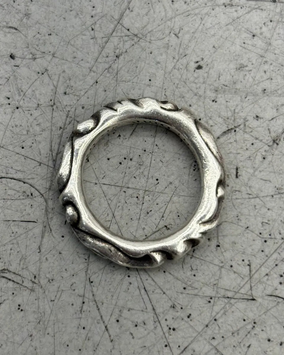 Chrome Hearts Scroll Band Silver Ring RCWVUIL 0
