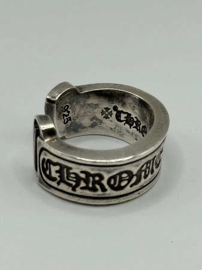 Chrome Hearts Scroll Label Silver 925 Ring – Dolce Vita Hub Chrome Hearts Scroll Label Silver 925 Ring – Dolce Vita Hub