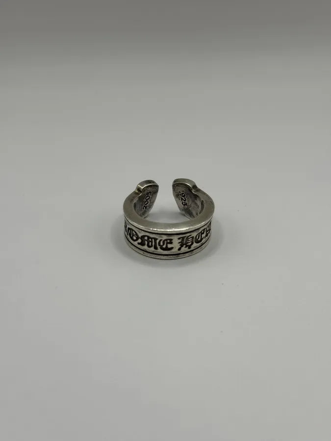 Chrome Hearts Scroll Label Silver 925 Ring (OS) ksfNjOY 8