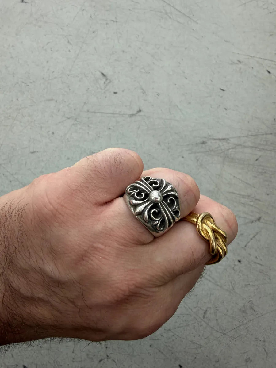 Chrome Hearts Silver 925 Keeper Boss Ring  qyXHfUI 7